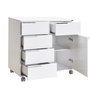 Hanah Home Armario Multiusos Blanco con 5 Cajones